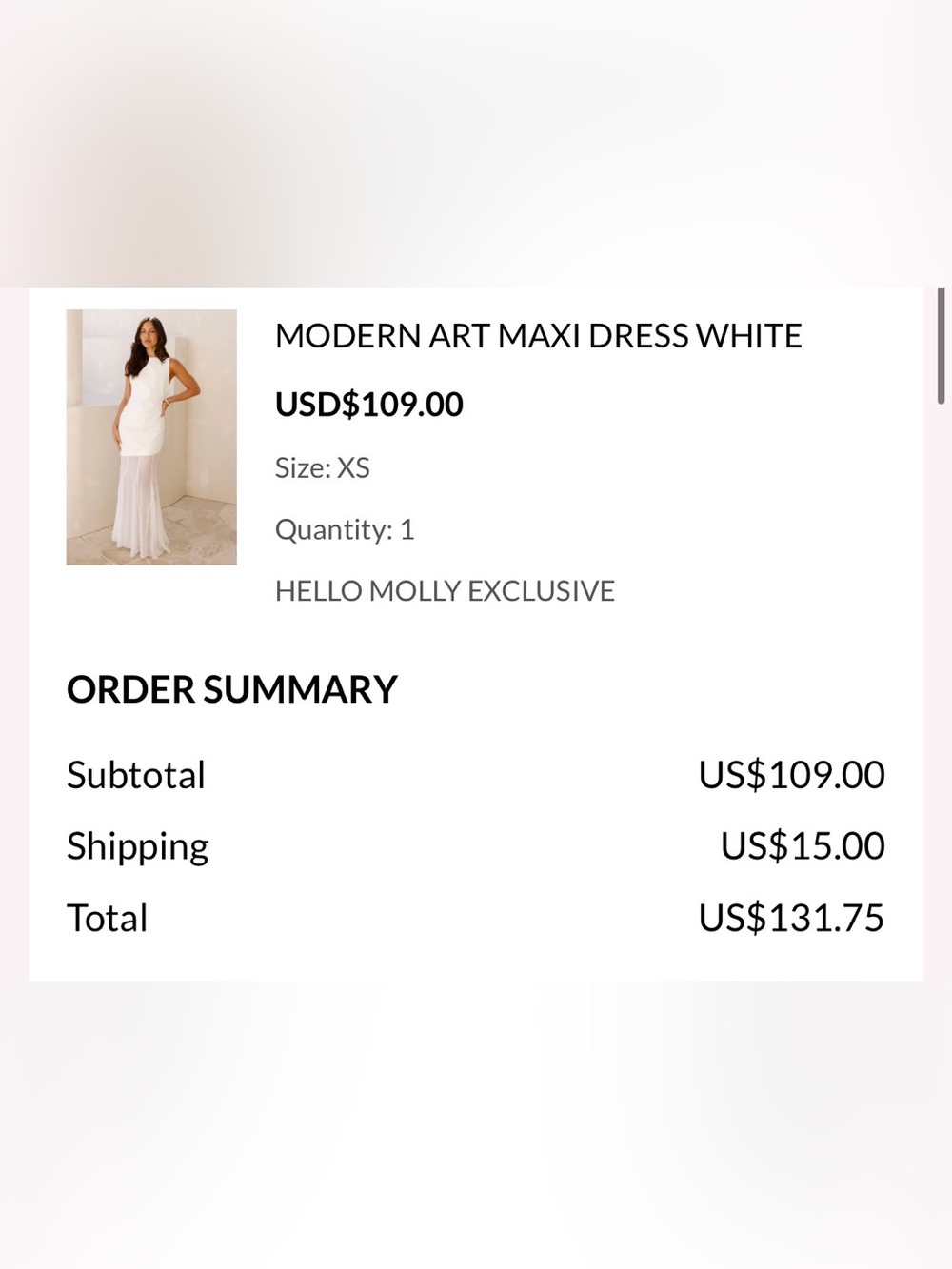 Hello Molly Ivory Sleeveless Maxi Dress with Sheer Skirt - Picture 6 of 6